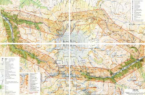 Карта маршрута вокруг Эльбруса. Поможет при подготовке путешествия вокруг Эльбруса и по Приэльбрусью